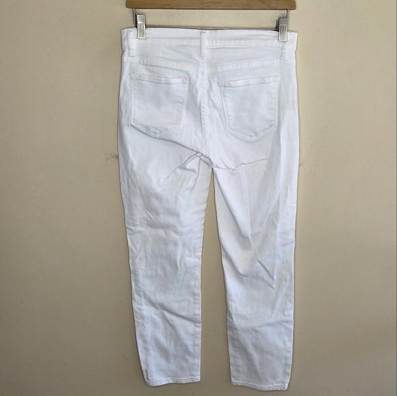 J. Crew Factory | White Cropped Stretch Skinny Jeans Size 27 - Picture 4 of 4